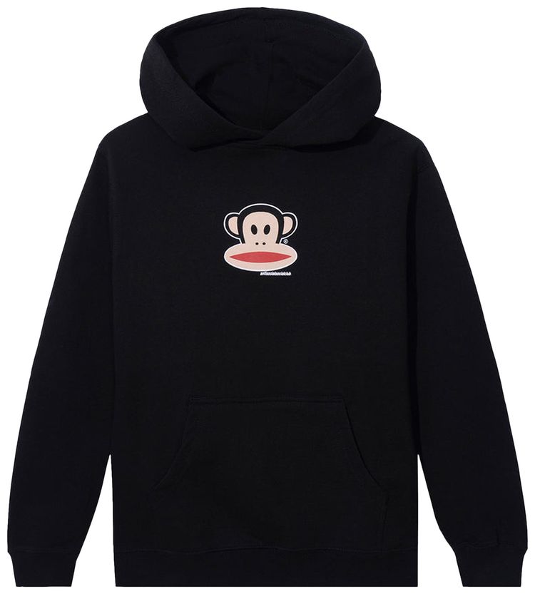 Anti Social Social Club Kids x Paul Frank Logo Hoodie Black