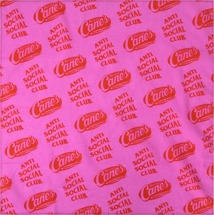 Anti Social Social Club x Raising Canes Bandana 'Pink'