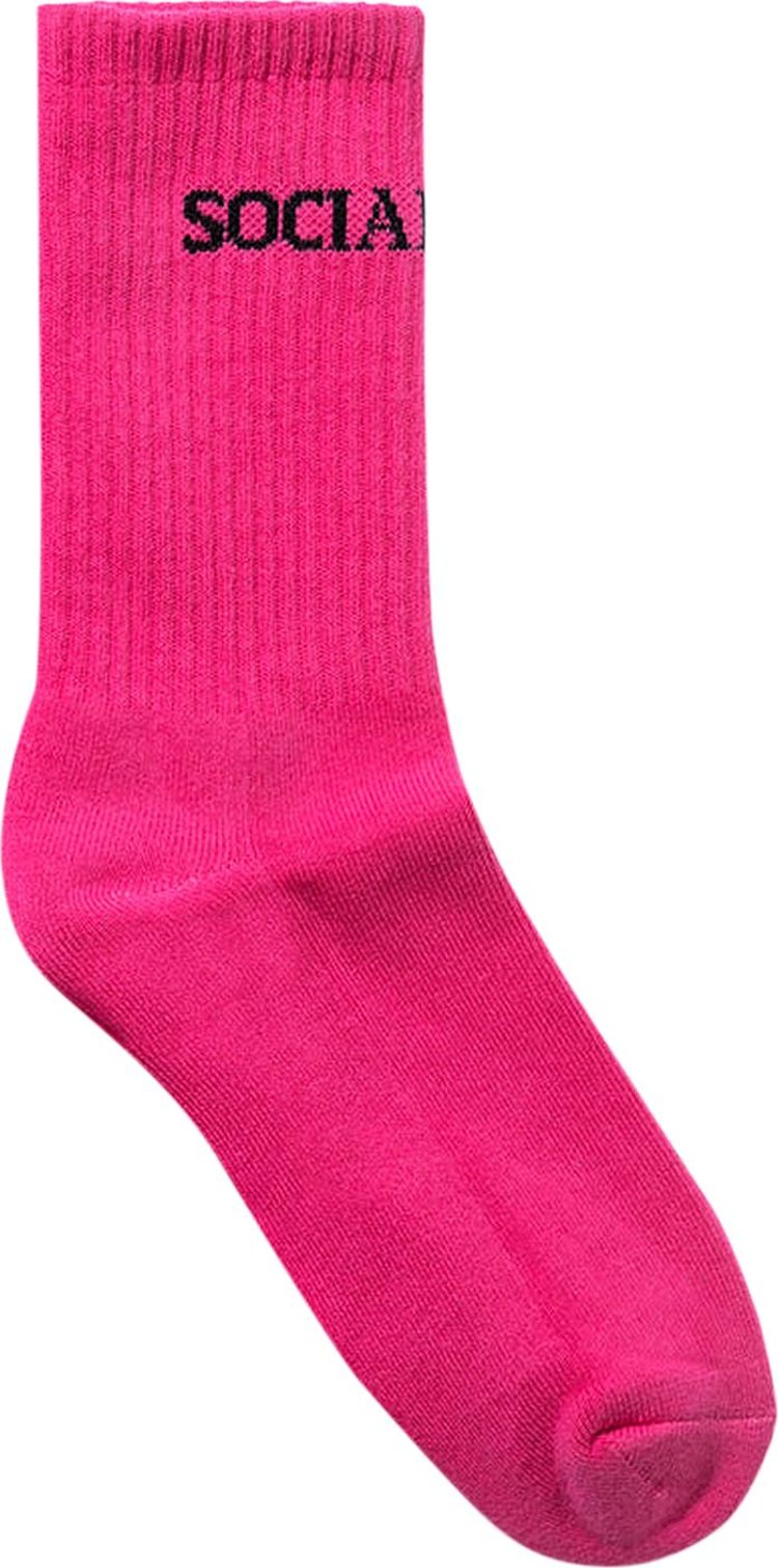 Anti Social Social Club Catchphrase Socks Pink