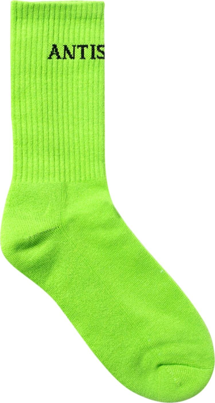 Anti Social Social Club Catchphrase Socks Green