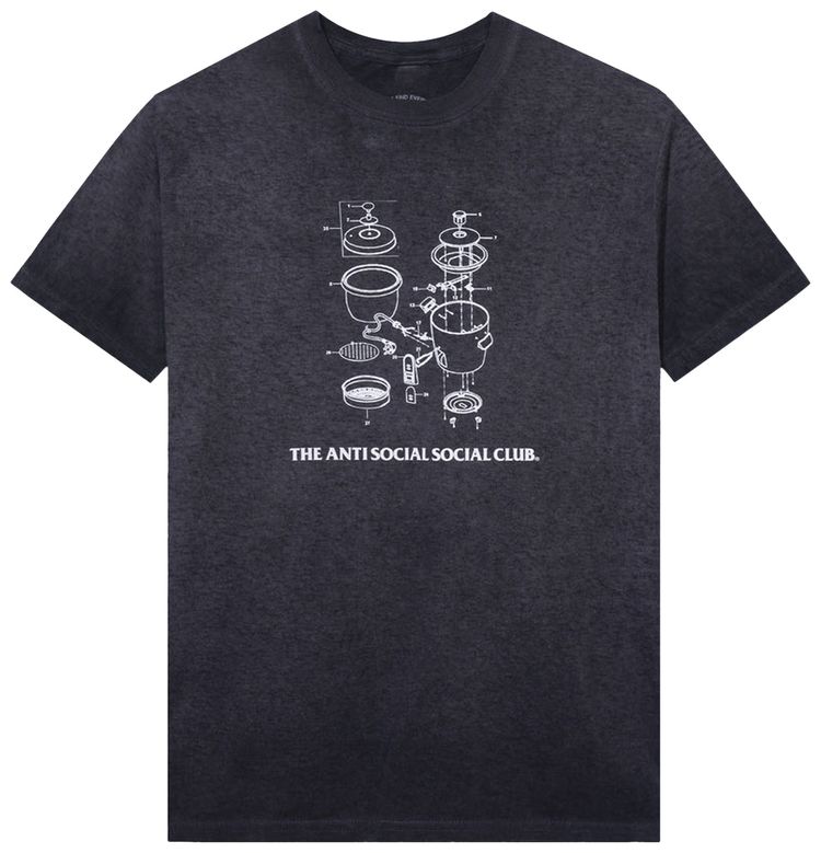 Anti Social Social Club Dying On the Gram Mineral Wash Tee Black