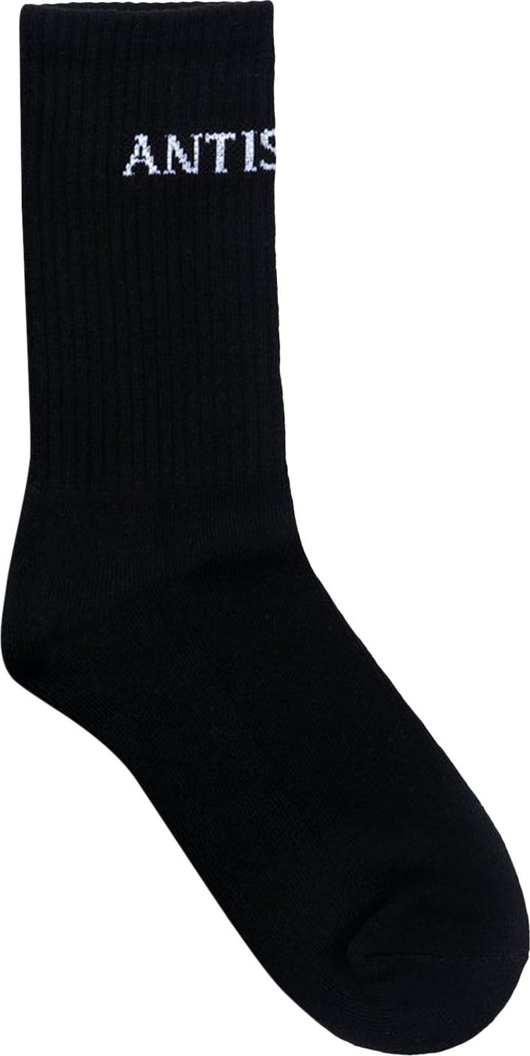 Anti Social Social Club Catchphrase Socks Black