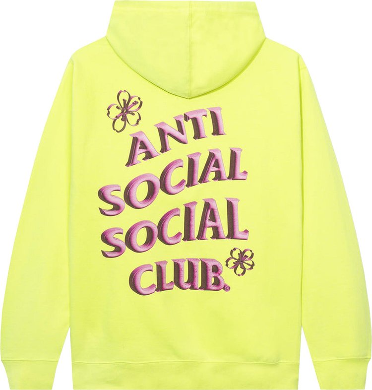 Anti Social Social Club Coral Crush Zip Hoodie Yellow