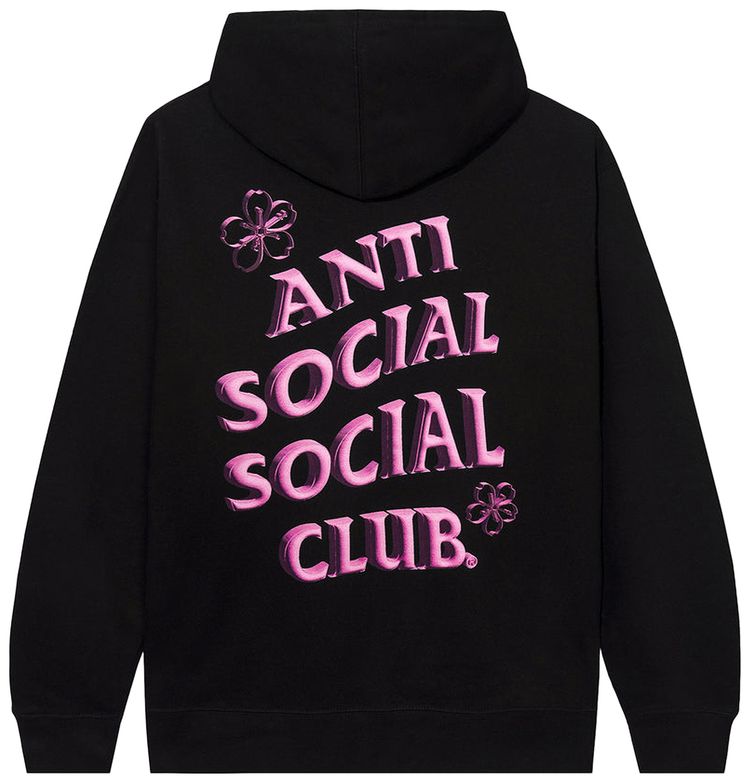 Anti Social Social Club Coral Crush Zip Hoodie Black