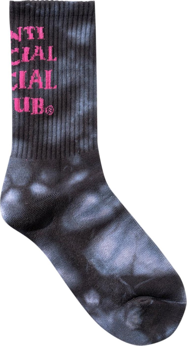 Anti Social Social Club Call My Bluff Tie Dye Socks Black