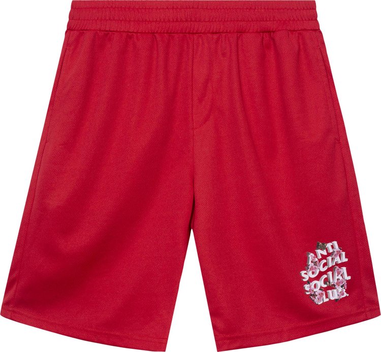 Anti Social Social Club Drama Club Mesh Shorts Red