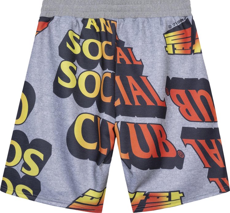 Anti Social Social Club Whisped Terry Fleece Shorts 'Grey'