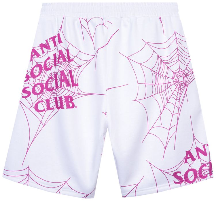 Anti Social Social Club Crawling In The Dark Terry Fleece Shorts White