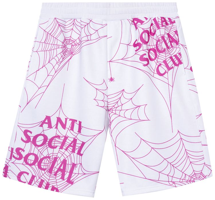 Anti Social Social Club Crawling In The Dark Terry Fleece Shorts White