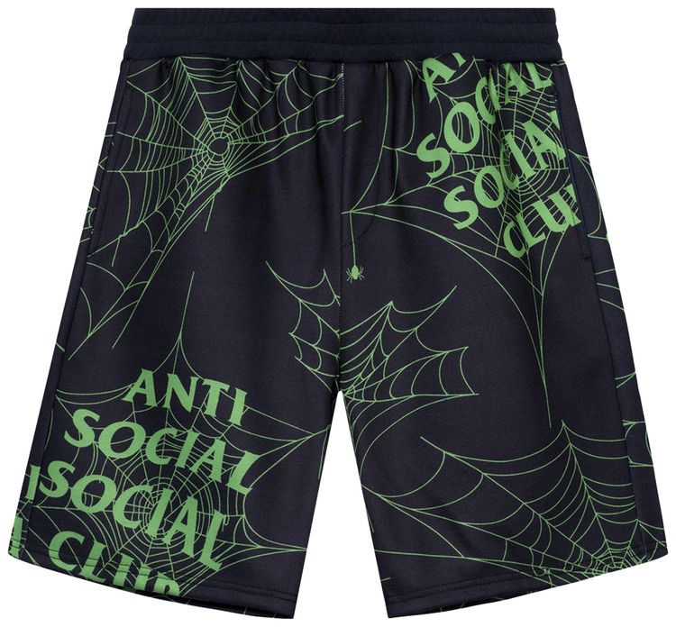 Anti Social Social Club Crawling In The Dark Terry Fleece Shorts Black