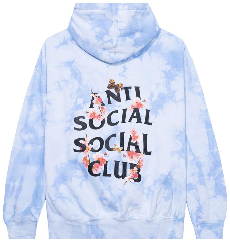 Anti Social Social Club Kkoch Never Dies Tie Dye Hoodie Blue
