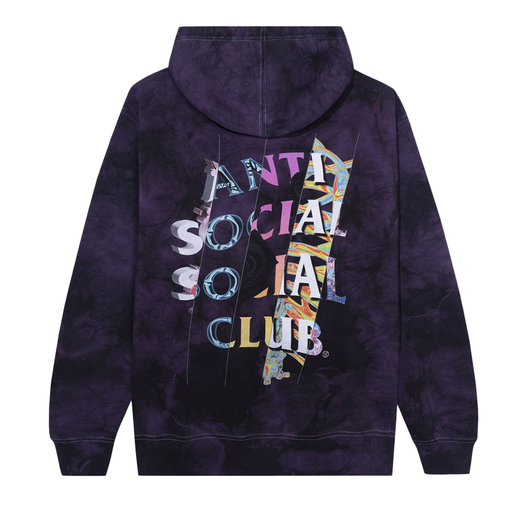 Buy Anti Social Social Club Dissociative Tie Dye Hoodie Black Purple 0657 1FW220106DTDH BLAC GOAT