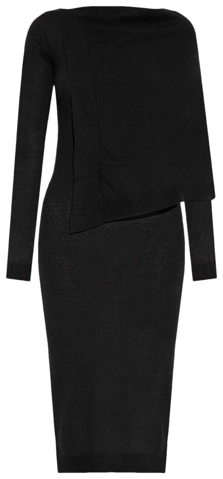 Rick Owens Cape Dress Black