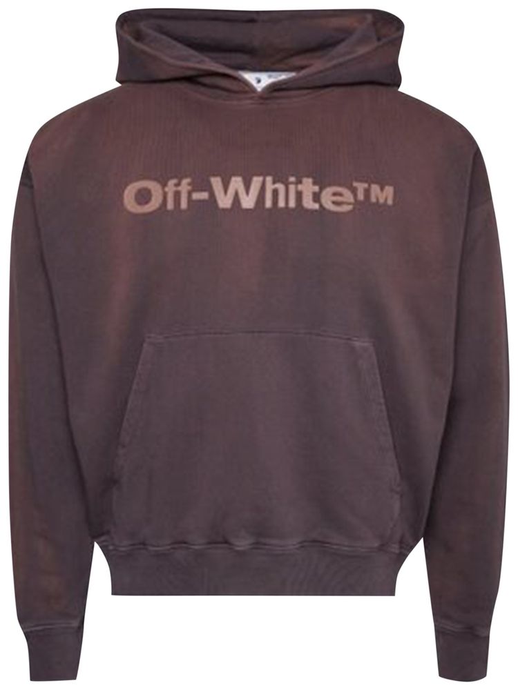 Off White Laundry Logos Skate Hoodie Aubergine