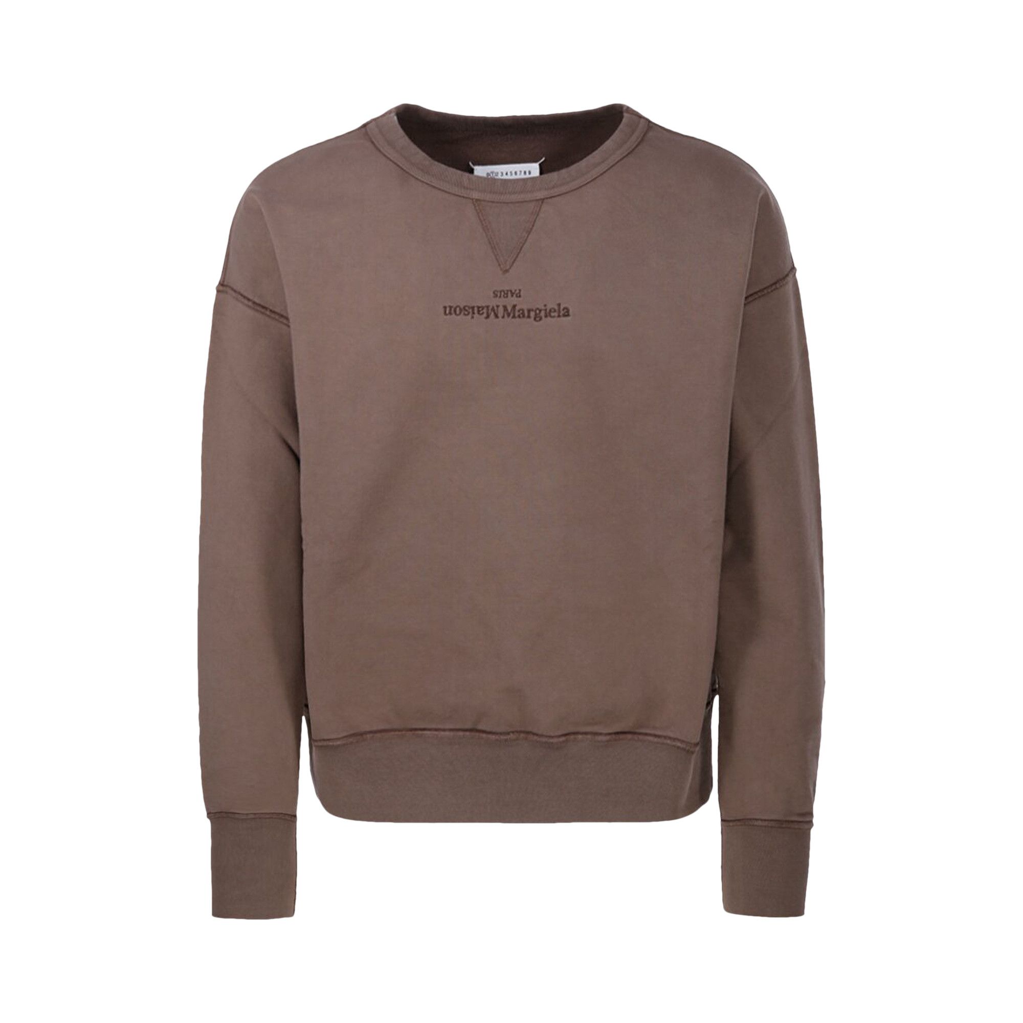 Buy Maison Margiela Logo Embroidered Sweatshirt 'Brown