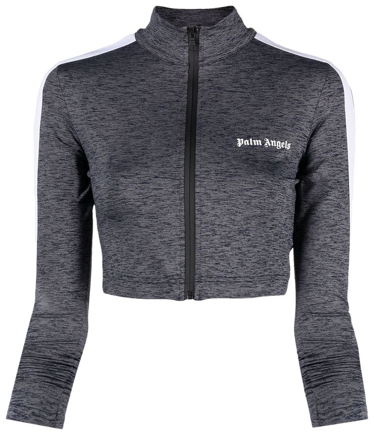 Palm Angels Training Long Sleeve Top Melange Grey