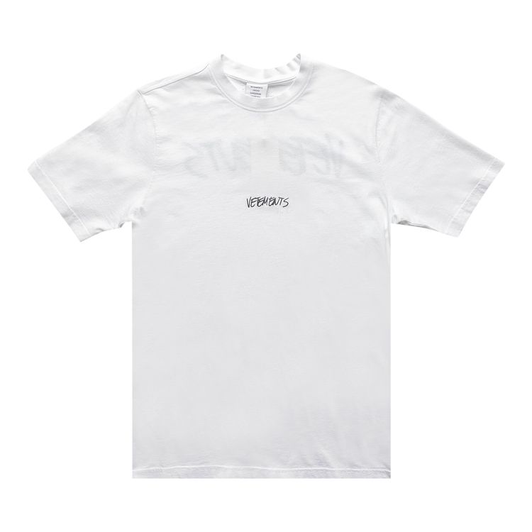 Vetements Written Logo T Shirt White