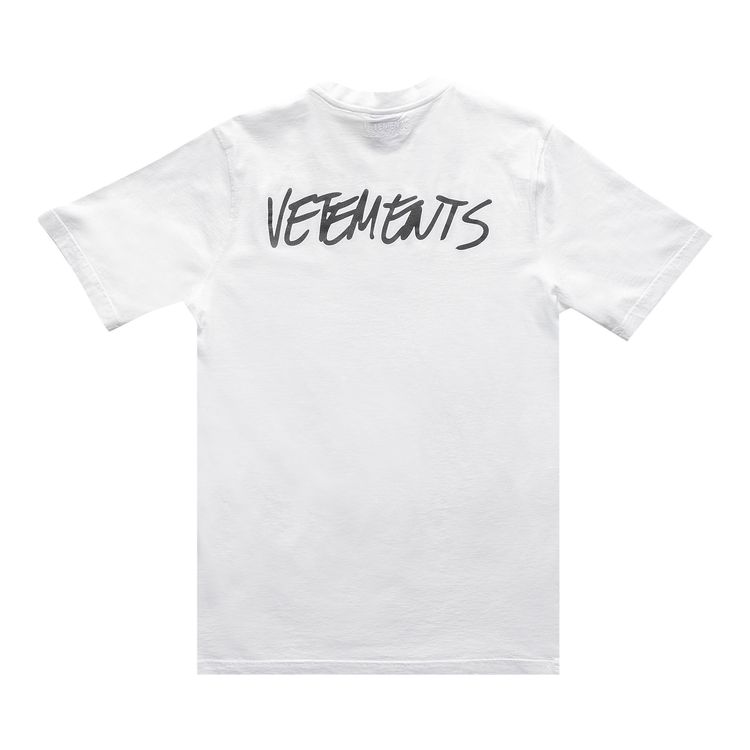 Vetements Written Logo T Shirt White