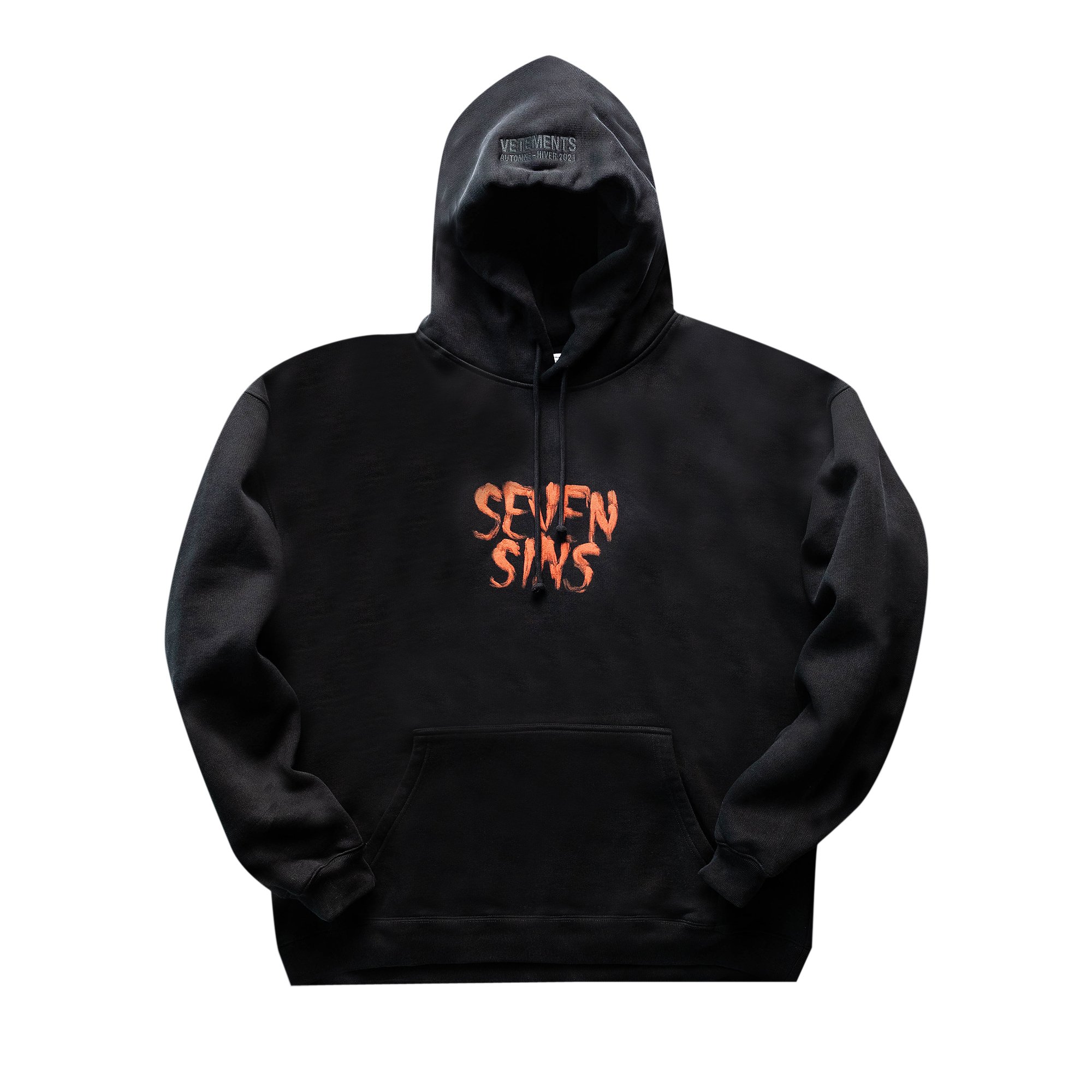 Buy Vetements 7 Sins Hoodie 'Black' - UAH21TR539 BLAC | GOAT