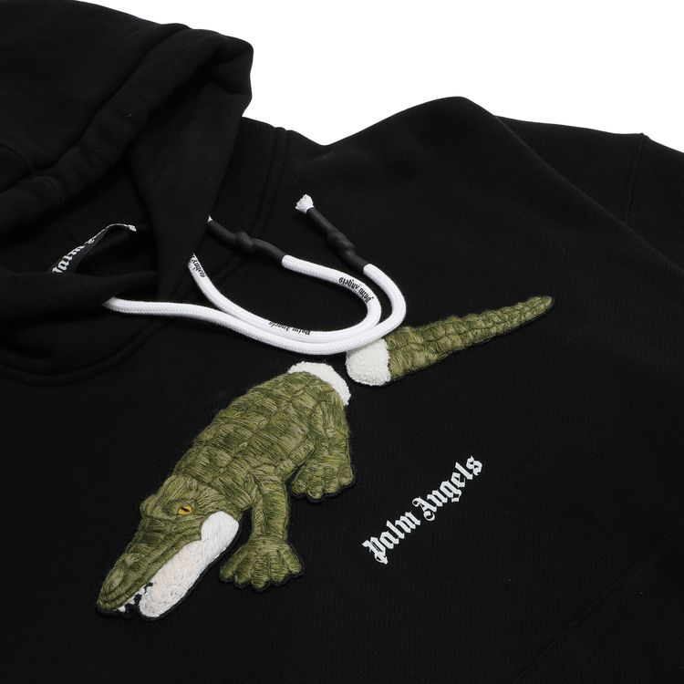 Palm Angels Croco Hoody BlackGreen