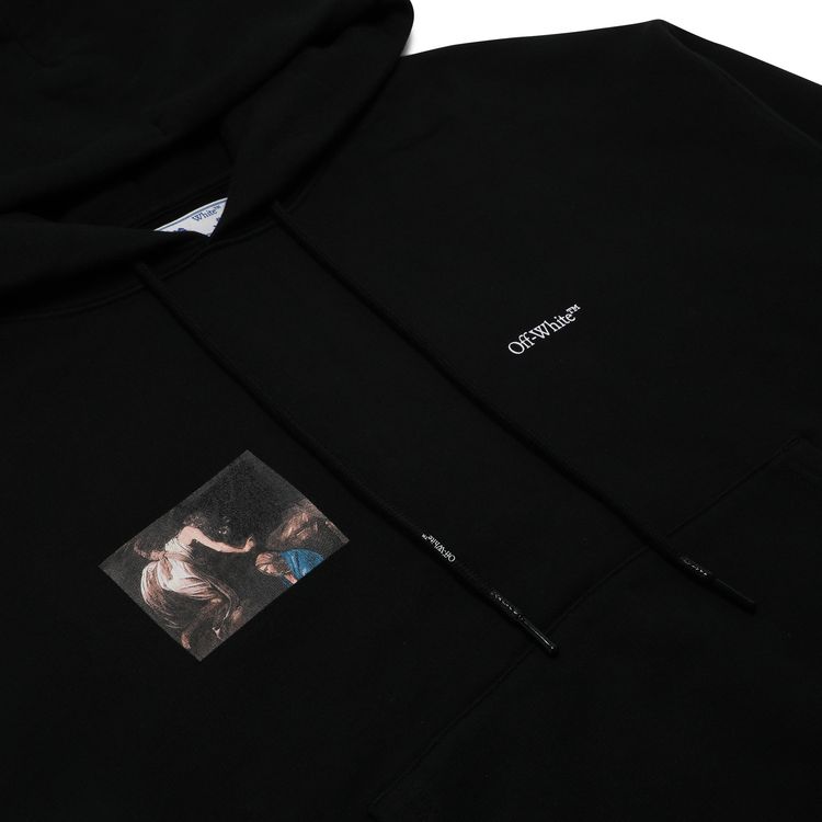 Off White Caravaggio Angel Over Hoodie Black