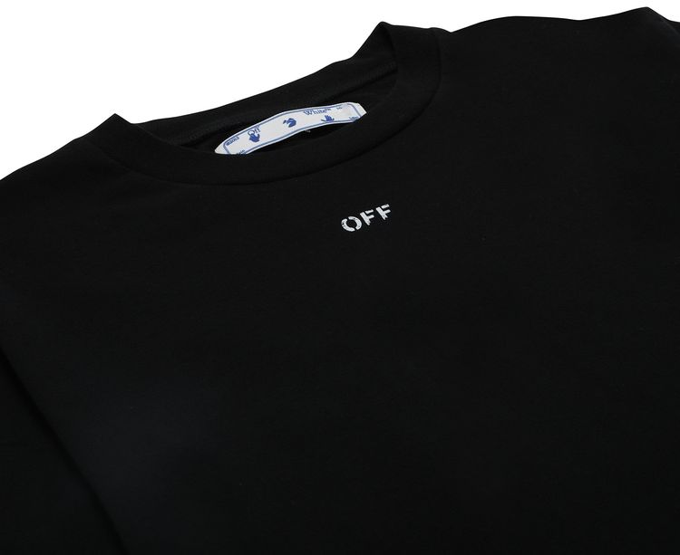 Off White Stencil Short Sleeve Slim Tee BlackWhite