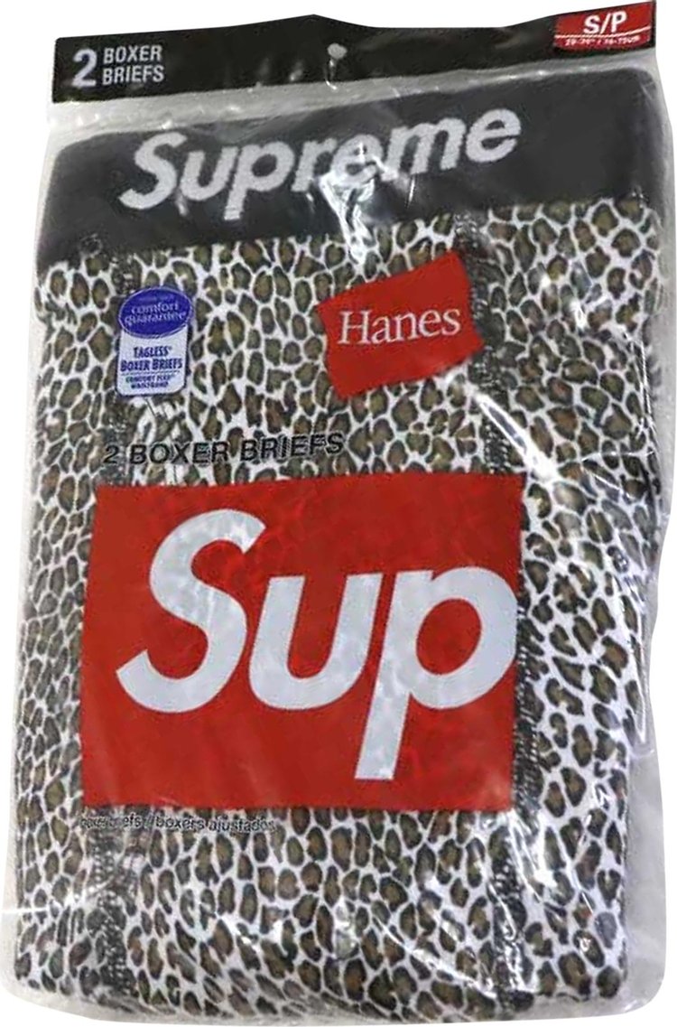 Supreme Hanes Leopard Boxer Briefs (2 Pack) Leopard Men's - SS19 - US