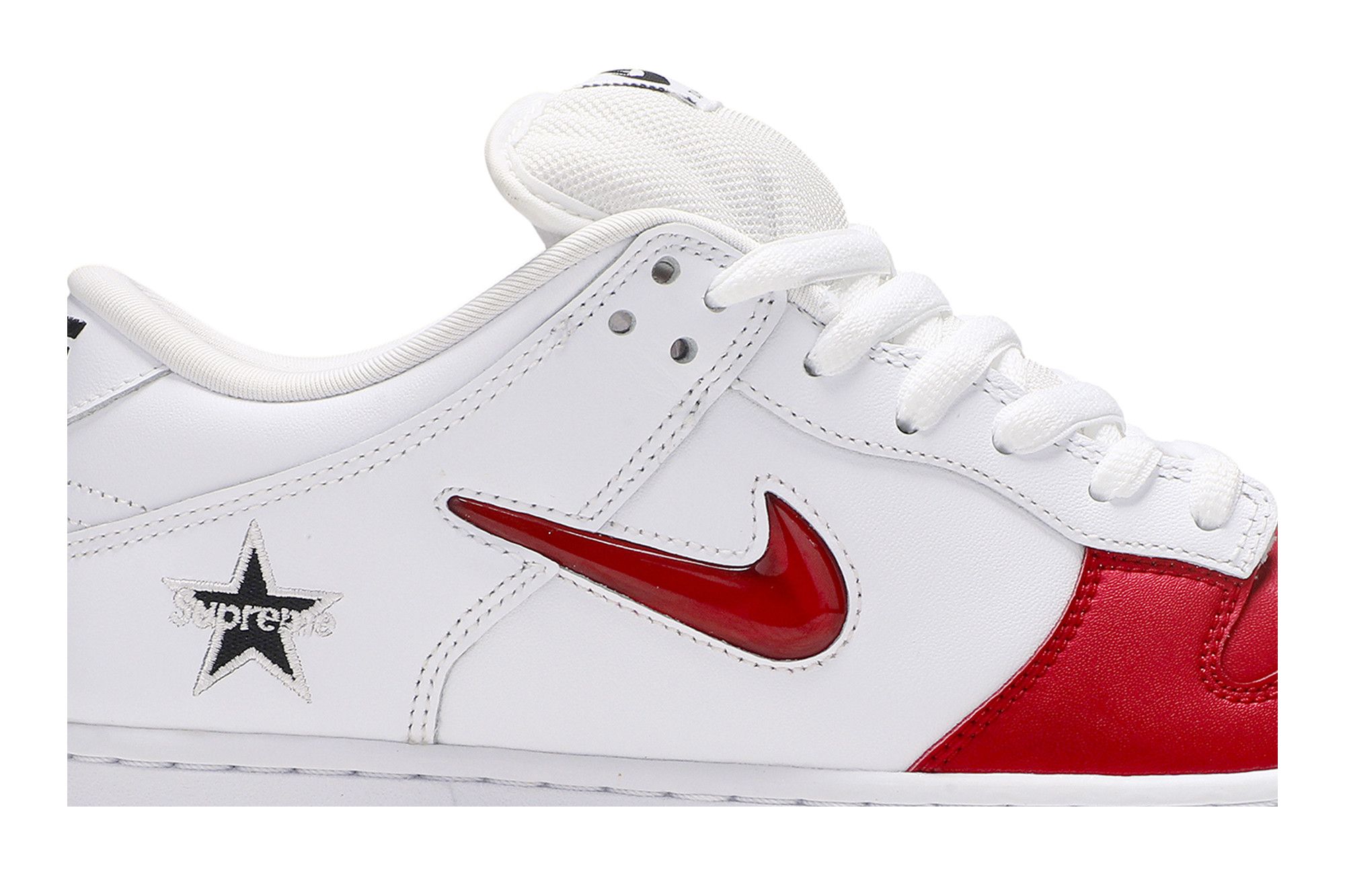 Nike SB Dunk Low Supreme Jewel Swoosh Red Men's - CK3480-600