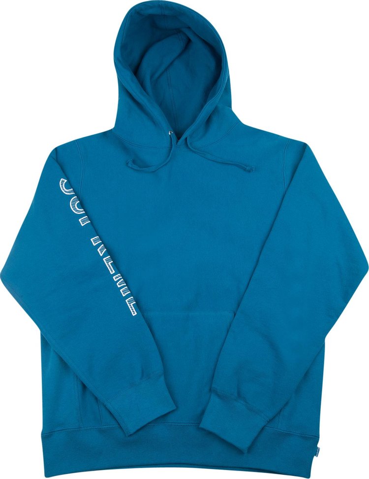 Supreme Mens Sweater Adult Medium Blue Gradient Hooded Sweatshirt Long  Sleeve