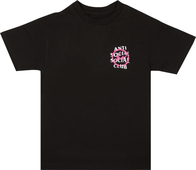 Anti Social Social Club x Fragment Design Pink Bolt Tee 'Black'
