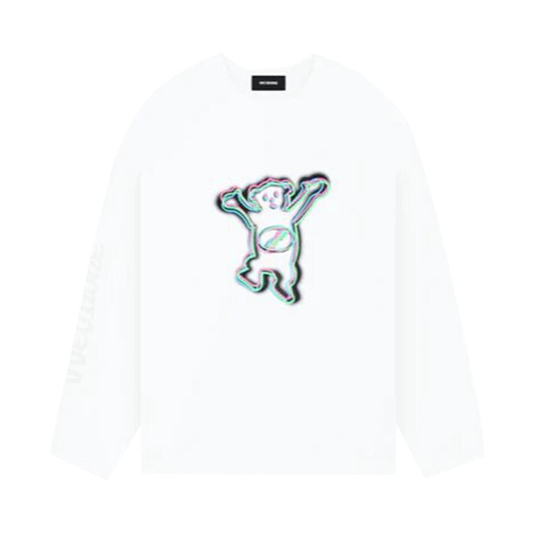 We11done Colorful Teddy Print Long-Sleeve T-Shirt 'White'