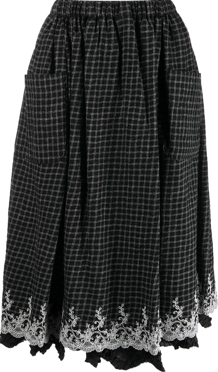 Tao Comme des Garçons Lace Embroidery Skirt 'Black/White'