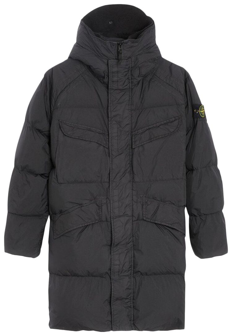 Stone Island Down Parka Jacket Charcoal