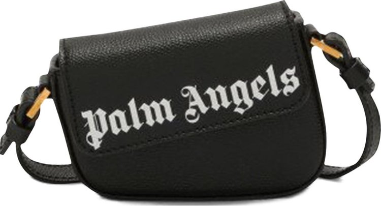 Palm Angels Crash Logo Print Mini Crossbody Bag 'Black/White'
