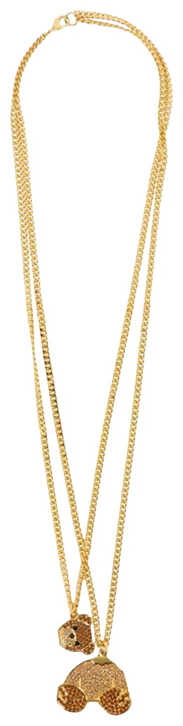 Palm Angels Bear Necklace Gold
