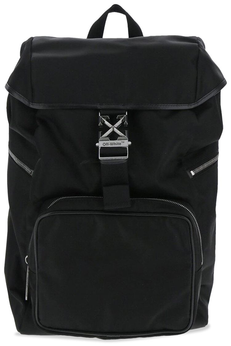 Off White Arrow Flap Backpack Black