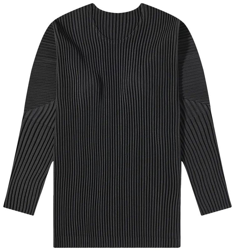 Homme Plisse Issey Miyake Basic Long Sleeve T Shirt Black