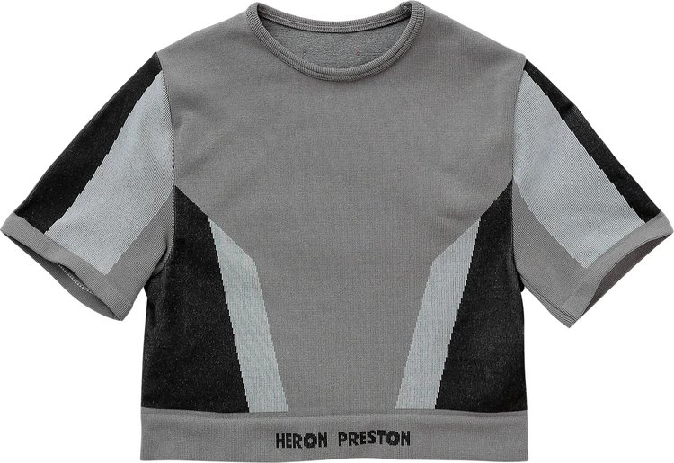Buy Heron Preston Gray & Black 3d Ribbing Leggings - Black Grey At
