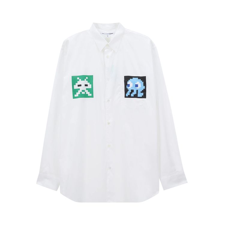 Comme des Garcons SHIRT Invader Print Shirt White