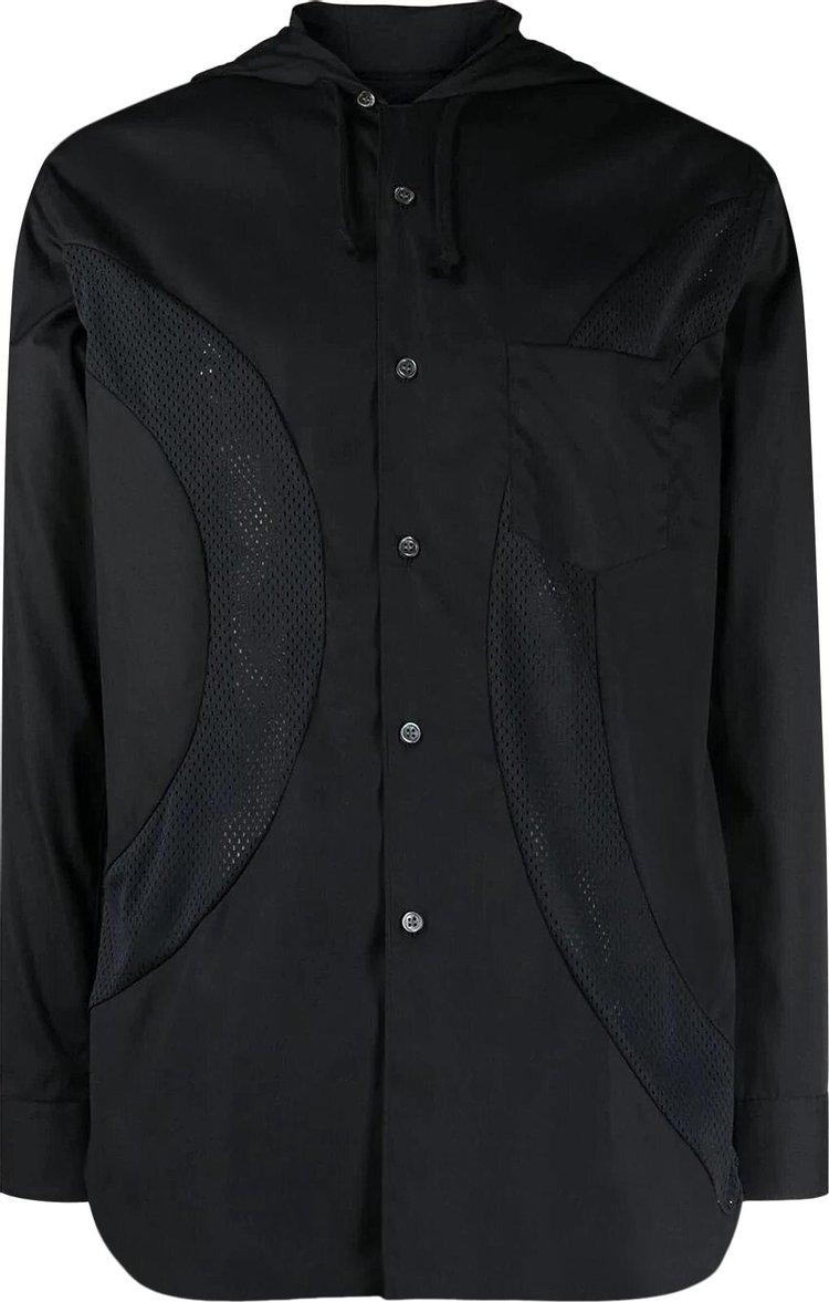 Comme des Garçons SHIRT Mesh Panel Shirt Jacket 'Black'
