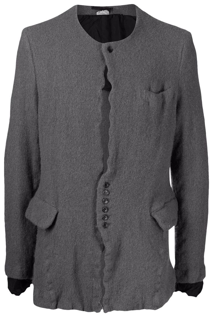 Comme des Garcons Homme Plus Round Neck 7 Button Jacket Grey