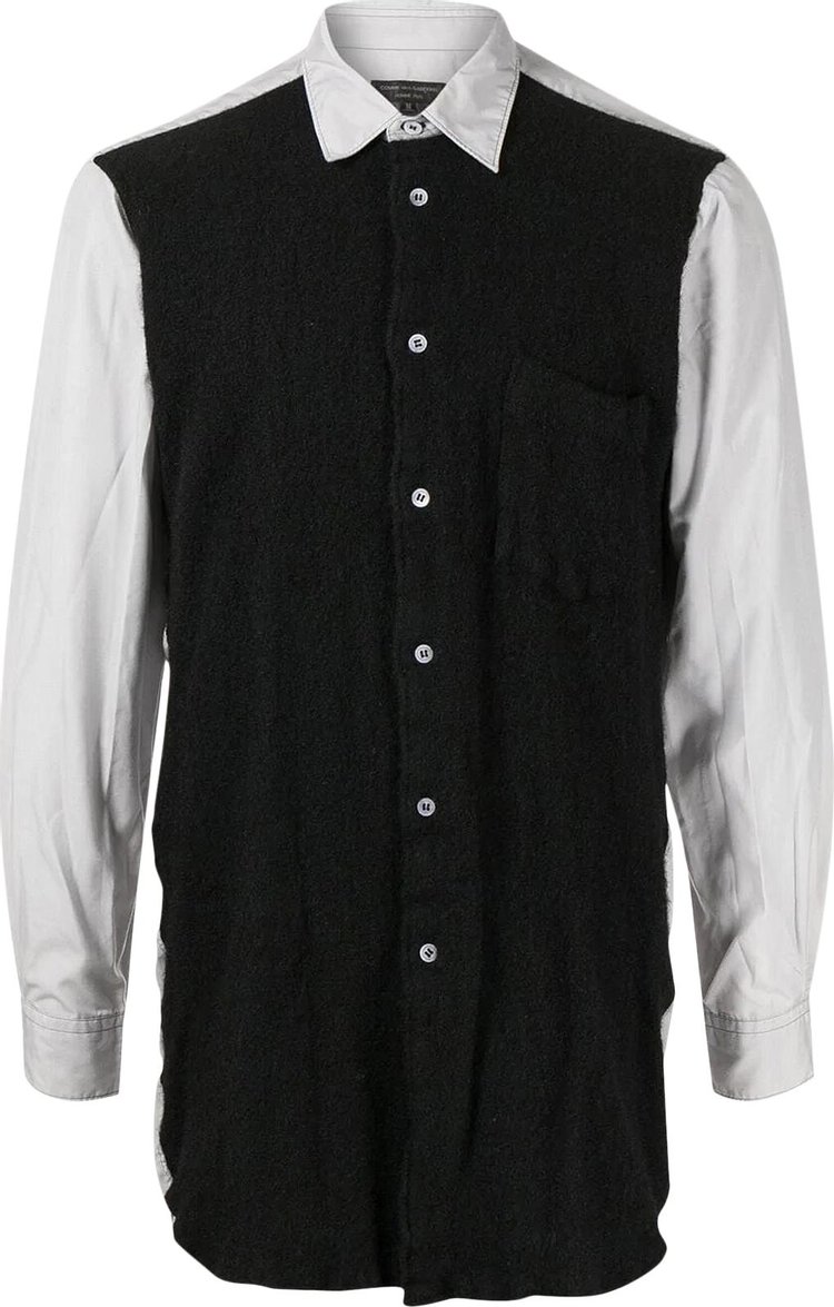 Comme des Garçons Homme Plus Knit Layered Long Shirt 'White/Black'