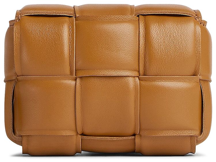 Bottega Veneta Padded Candy Cassette Shoulder Bag CamelGold