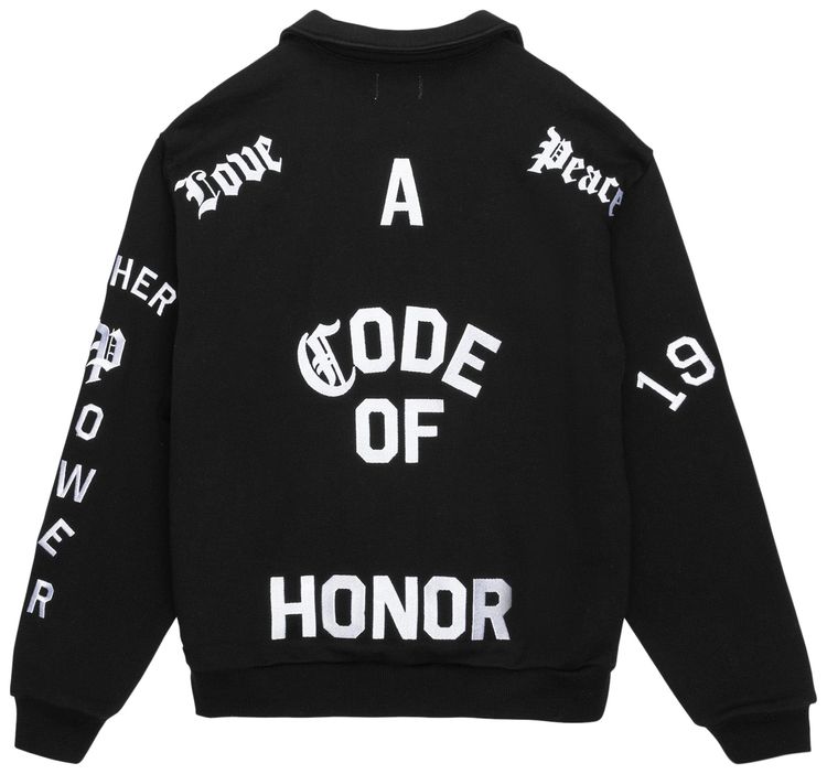 Honor The Gift Mascot Henley Sweater Black