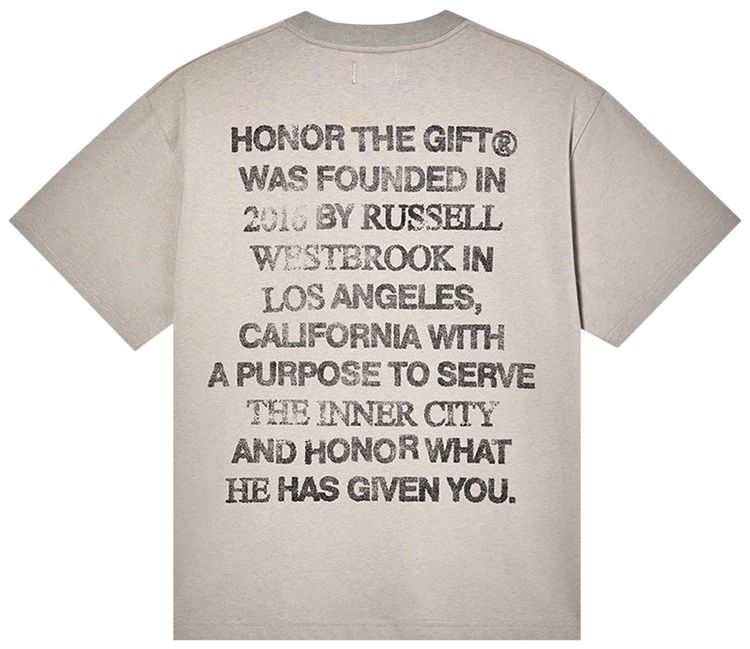 Honor The Gift 2016 Short Sleeve Tee Grey
