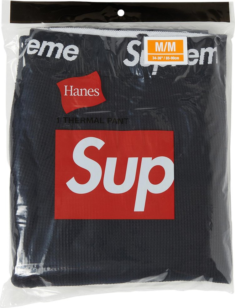 Buy Supreme x Hanes Thermal Pant (1 Pack) 'Black' - FW22A39 BLACK | GOAT