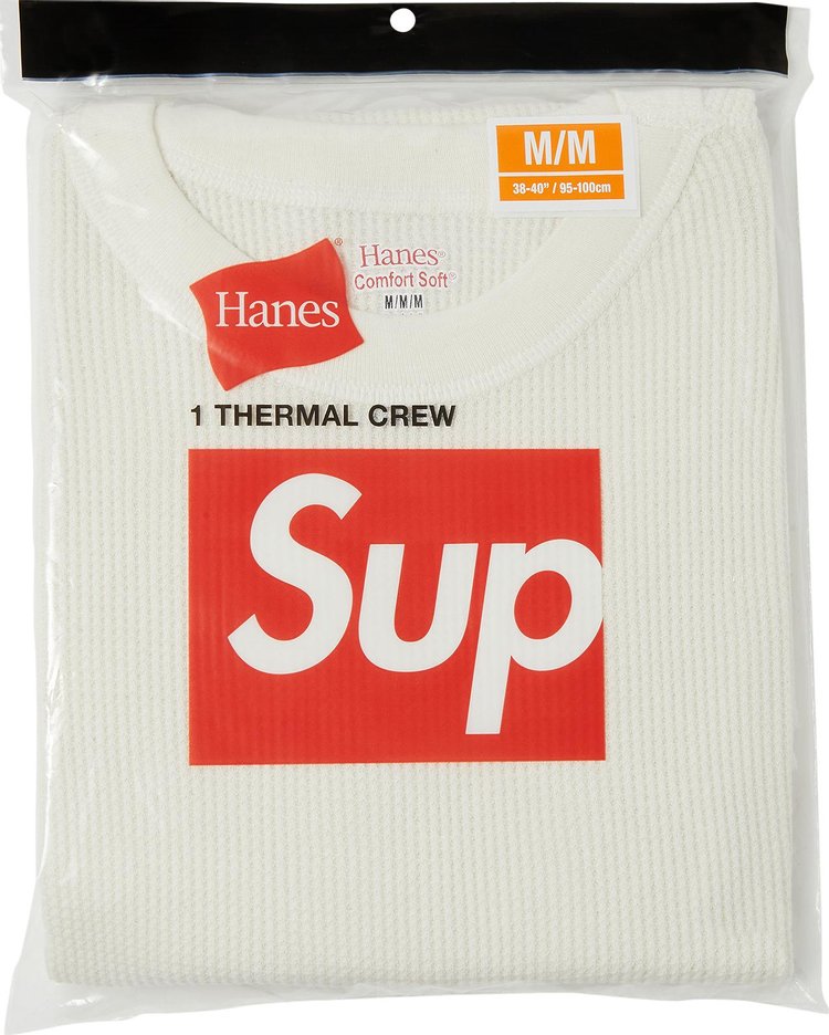 Supreme x Hanes Thermal Crew (1 Pack) 'Natural'