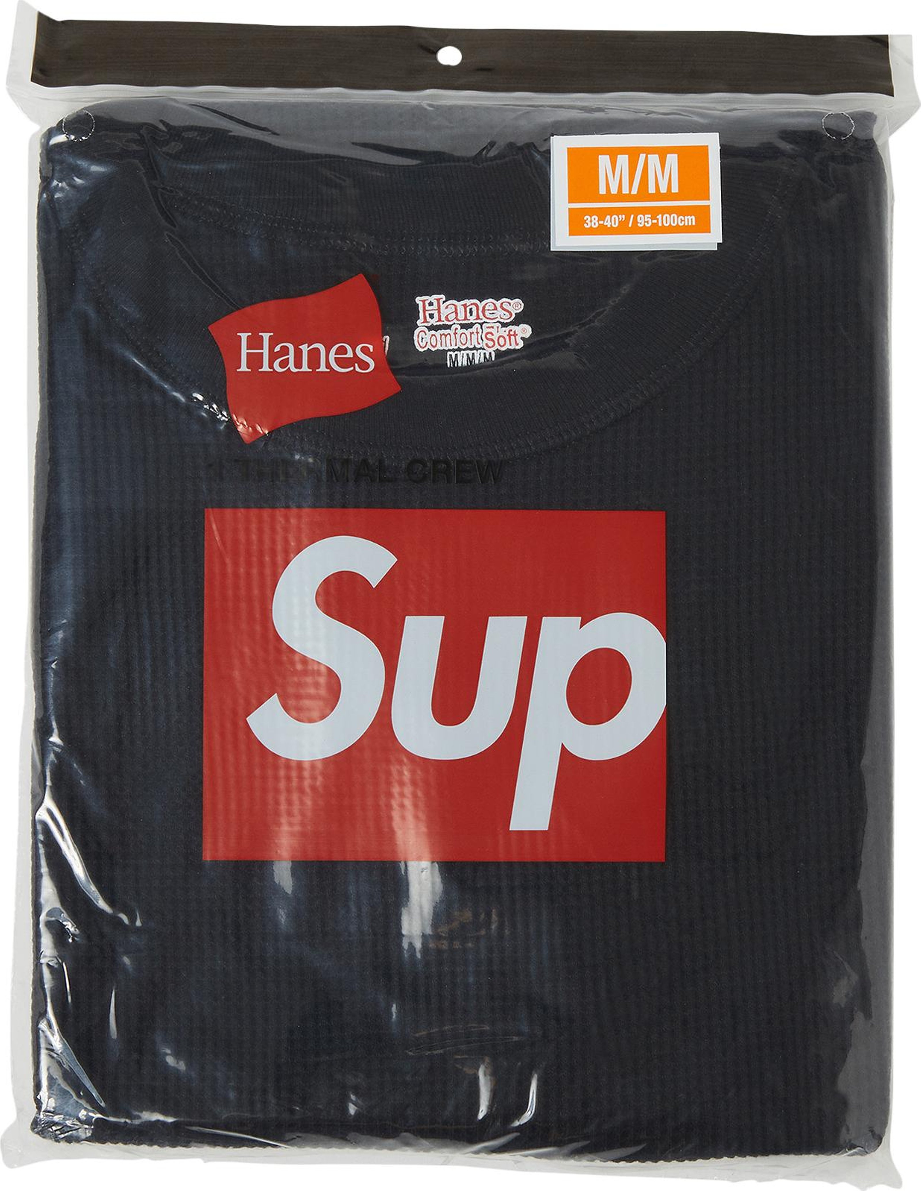 Buy Supreme x Hanes Thermal Crew (1 Pack) 'Black' - FW22A22 BLACK | GOAT