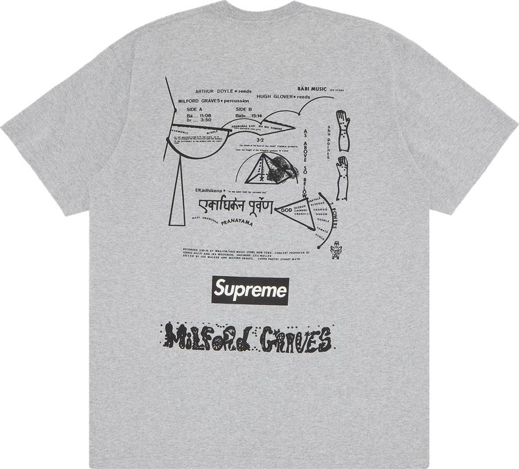 Supreme Milford Graves Tee Heather Grey