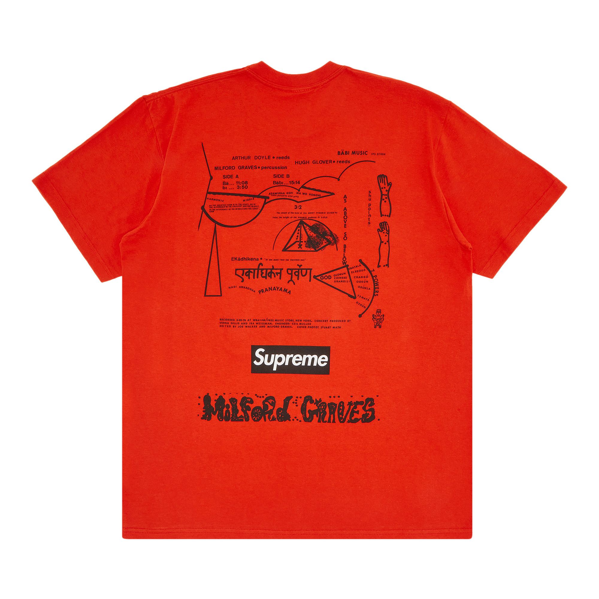 Supreme Milford Graves Tee Heather Grey 【公式通販】